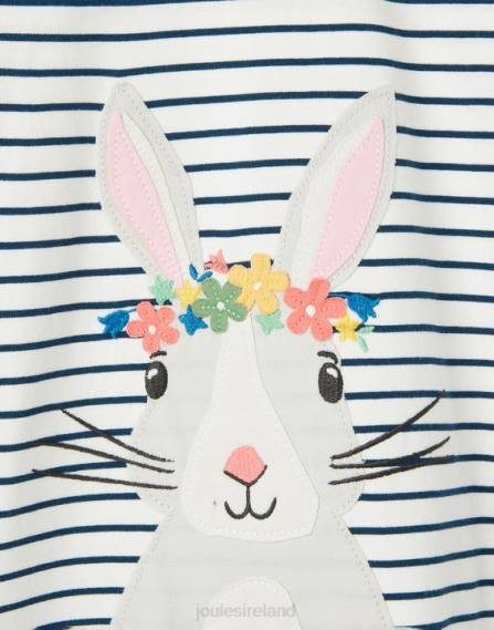 Apparel IE Joules Girls Ava Long Sleeve T-Shirt 2-12 Years CREAM NAVY STRIPE JVVL281