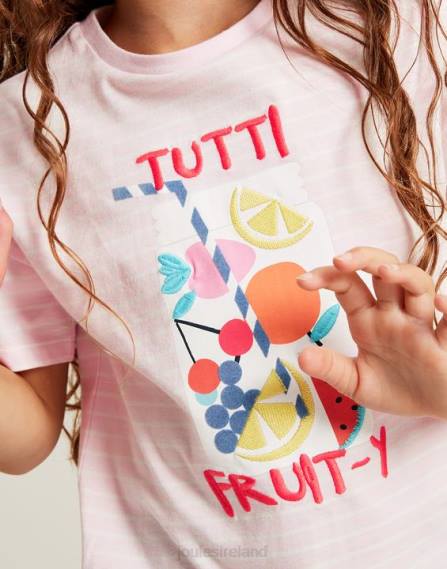 Apparel IE Joules Girls Bethany Applique T-Shirt 2-12 Years FRUITY PINK JVVL295