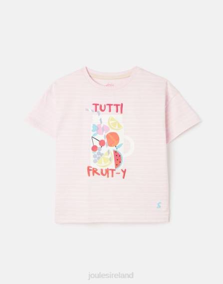 Apparel IE Joules Girls Bethany Applique T-Shirt 2-12 Years FRUITY PINK JVVL295