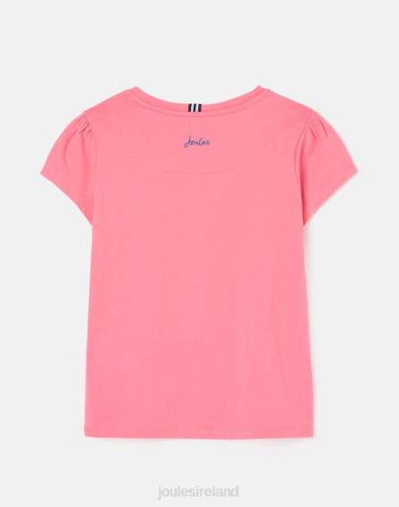 Apparel IE Joules Girls Cassie Short Sleeve T-Shirt 2-12 Years AURORA PINK JVVL311