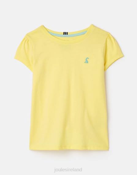 Apparel IE Joules Girls Cassie Short Sleeve T-Shirt 2-12 Years PALE YELLOW JVVL275
