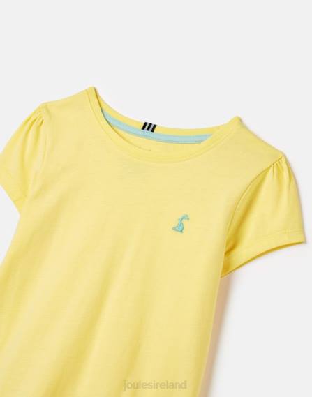 Apparel IE Joules Girls Cassie Short Sleeve T-Shirt 2-12 Years PALE YELLOW JVVL275
