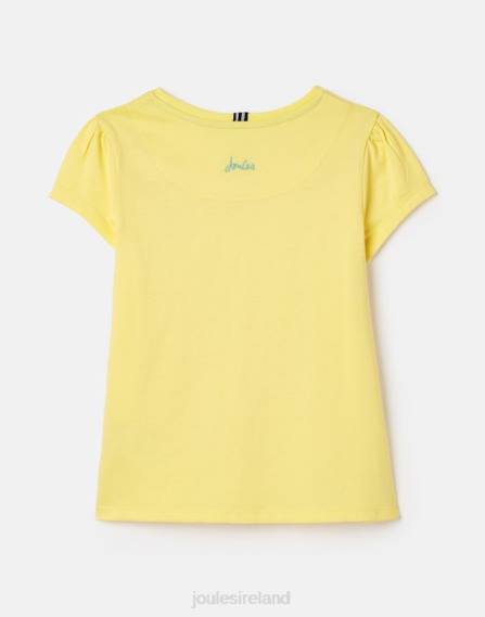 Apparel IE Joules Girls Cassie Short Sleeve T-Shirt 2-12 Years PALE YELLOW JVVL275