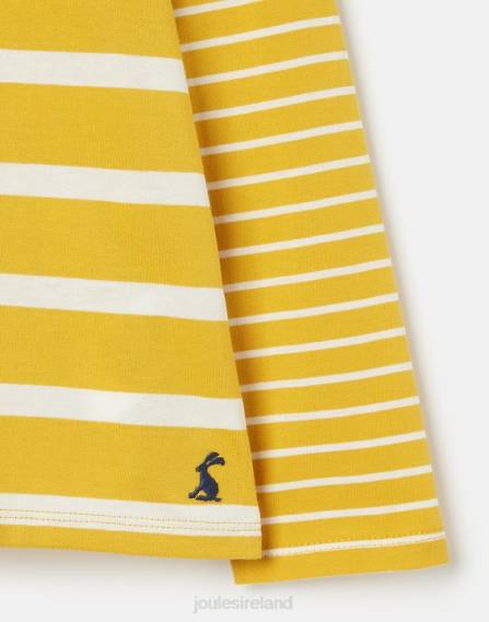 Apparel IE Joules Girls Elora Long Sleeve Jersey T-Shirt 2-12 Years YELLOW STRIPE JVVL302