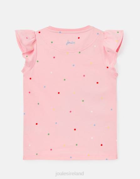 Apparel IE Joules Girls Flutter Astra Short Sleeve T-shirt 2-8 Years PINK UNICORN JVVL290