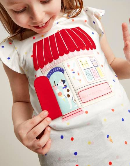 Apparel IE Joules Girls Flutter Astra T-Shirt 2-8 Years ICE CREAM SPOT JVVL306