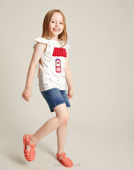 Apparel IE Joules Girls Flutter Astra T-Shirt 2-8 Years ICE CREAM SPOT JVVL306