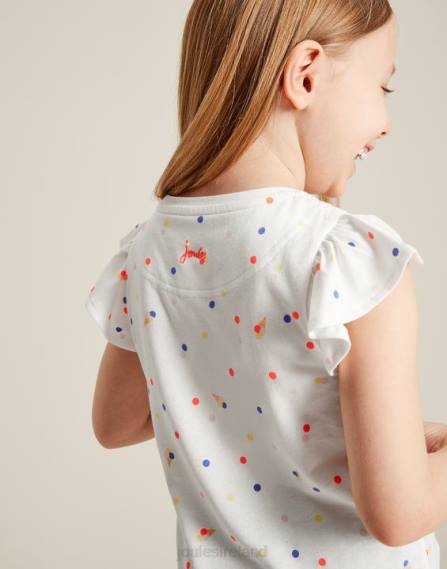 Apparel IE Joules Girls Flutter Astra T-Shirt 2-8 Years ICE CREAM SPOT JVVL306