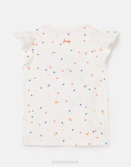 Apparel IE Joules Girls Flutter Astra T-Shirt 2-8 Years ICE CREAM SPOT JVVL306
