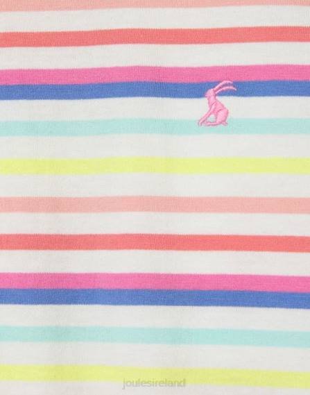 Apparel IE Joules Girls Frillside Short Sleeve Frill T-Shirt 2-12 Years MULTI STRIPE JVVL258