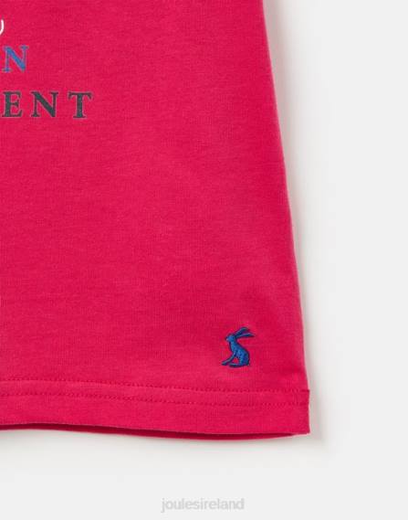 Apparel IE Joules Girls Kids Unisex Badminton Short Sleeve T-Shirt 2-12 Years DEEP RASPBERRY JVVL284