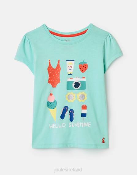 Apparel IE Joules Girls Pixie Screenprint T-Shirt 2-12 Years BLUE HOLIDAY JVVL261