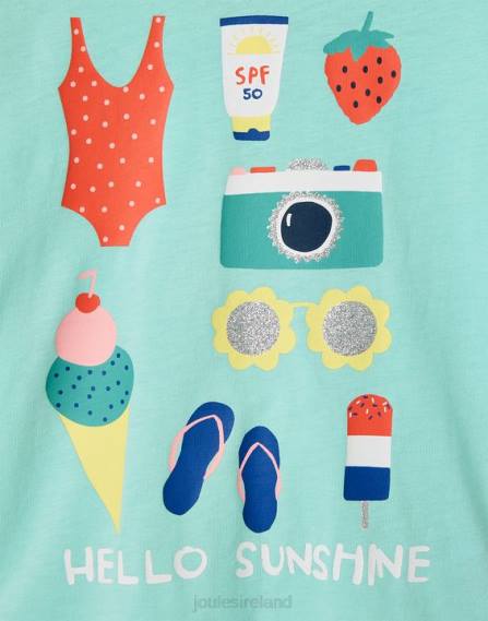 Apparel IE Joules Girls Pixie Screenprint T-Shirt 2-12 Years BLUE HOLIDAY JVVL261