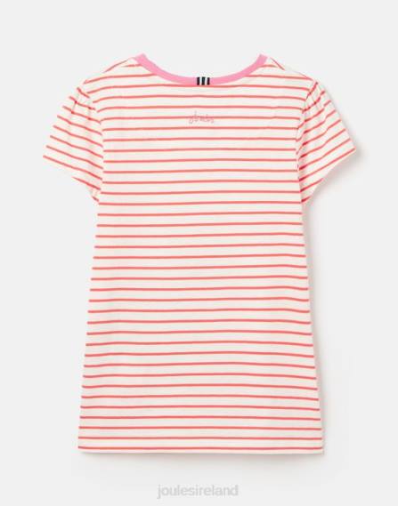 Apparel IE Joules Girls Pixie Screenprint T-Shirt 2-12 Years STRIPE DOG JVVL259
