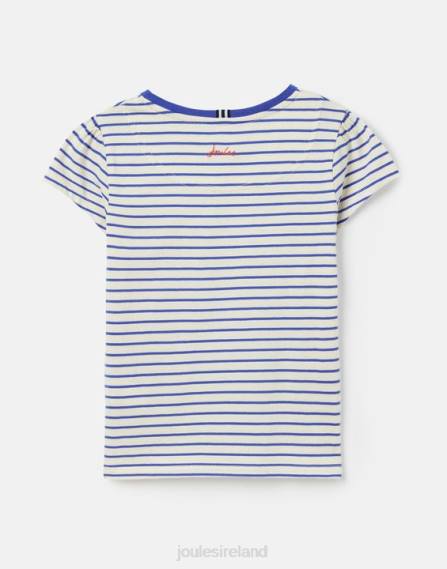 Apparel IE Joules Girls Pixie Short Sleeve Screenprint T-Shirt 2-12 Years RED HEART STRIPE JVVL265