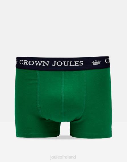Accessories IE Joules Men Crown Cotton Boxers 2 Pack GREEN BLUE STRIPE JVVL172