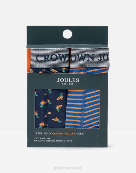 Accessories IE Joules Men Crown Cotton Boxers 2 Pack NAVY DUCK GOOSE JVVL170