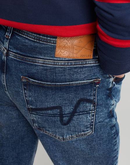Apparel IE Joules Men The Oakham Slim Fit 5 Pocket Denim Jean MID WASH DENIM JVVL230
