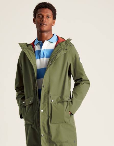 Apparel IE Joules Men Wayland Mid Length Raincoat DARK GREEN JVVL167