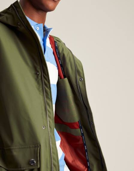 Apparel IE Joules Men Wayland Mid Length Raincoat DARK GREEN JVVL167
