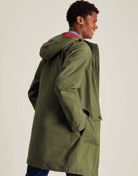 Apparel IE Joules Men Wayland Mid Length Raincoat DARK GREEN JVVL167