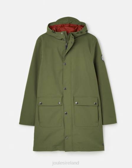 Apparel IE Joules Men Wayland Mid Length Raincoat DARK GREEN JVVL167