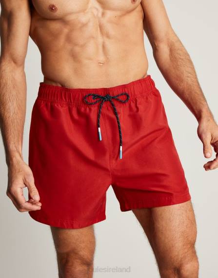 Apparel IE Joules Men Galley Plain Swim Trunks RED JVVL234