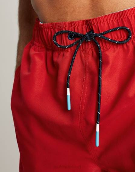 Apparel IE Joules Men Galley Plain Swim Trunks RED JVVL234