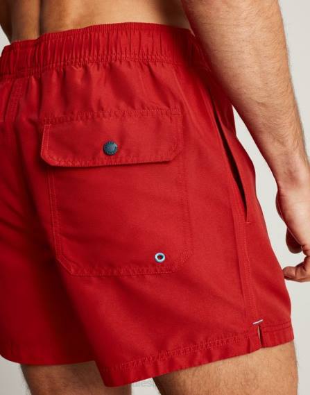 Apparel IE Joules Men Galley Plain Swim Trunks RED JVVL234