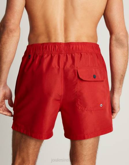 Apparel IE Joules Men Galley Plain Swim Trunks RED JVVL234