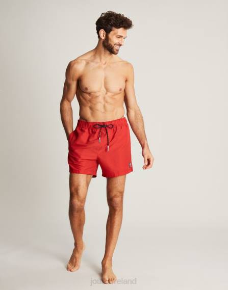 Apparel IE Joules Men Galley Plain Swim Trunks RED JVVL234