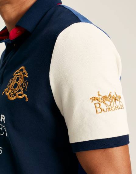 Apparel IE Joules Men Burghley Short Sleeved Polo Shirt FRENCH NAVY JVVL222