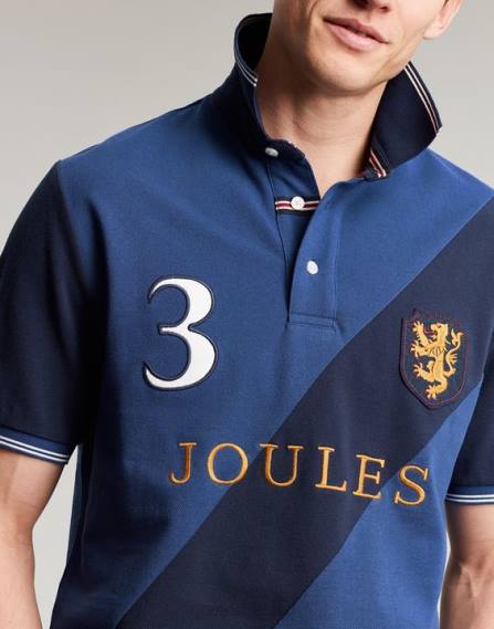 Apparel IE Joules Men Embellished Polo Shirt DEEP BLUE JVVL216