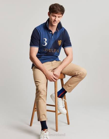 Apparel IE Joules Men Embellished Polo Shirt DEEP BLUE JVVL216