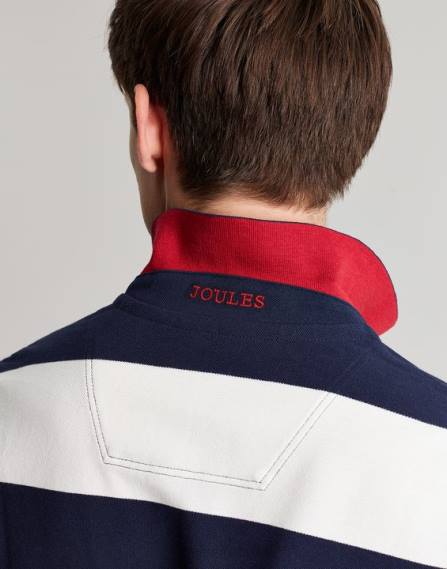 Apparel IE Joules Men Filbert Polo Shirt BLUE WHITE STRIPE JVVL165