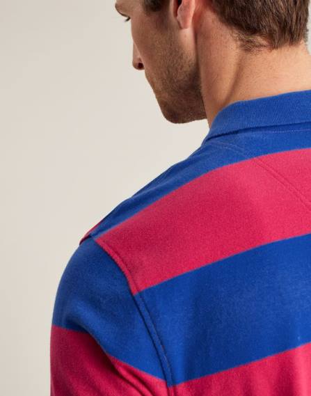 Apparel IE Joules Men Filbert Polo Shirt MID BLUE PINK STRIPE JVVL204
