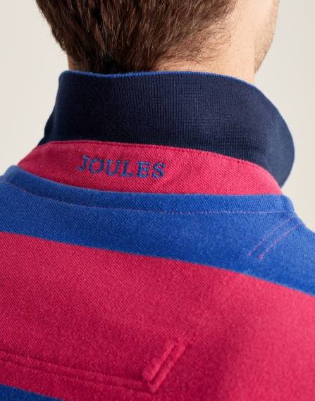 Apparel IE Joules Men Filbert Polo Shirt MID BLUE PINK STRIPE JVVL204