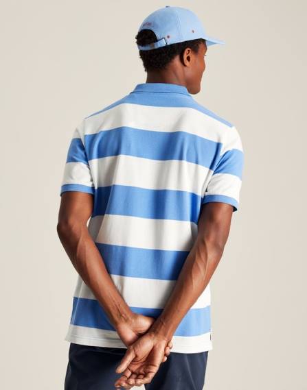 Apparel IE Joules Men Filbert Polo Shirt MID BLUE WHITE STRIPE JVVL201
