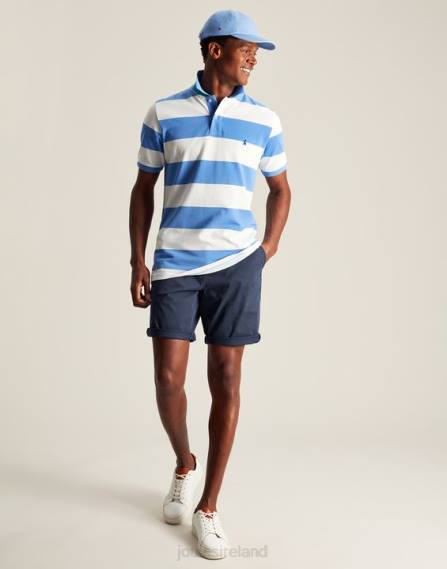 Apparel IE Joules Men Filbert Polo Shirt MID BLUE WHITE STRIPE JVVL201