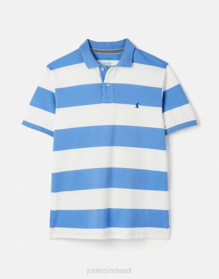 Apparel IE Joules Men Filbert Polo Shirt MID BLUE WHITE STRIPE JVVL201