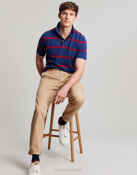Apparel IE Joules Men Filbert Polo Shirt NAVY RED STRIPE JVVL217