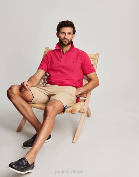 Apparel IE Joules Men Woody Polo Shirt DEEP RASPBERRY JVVL196