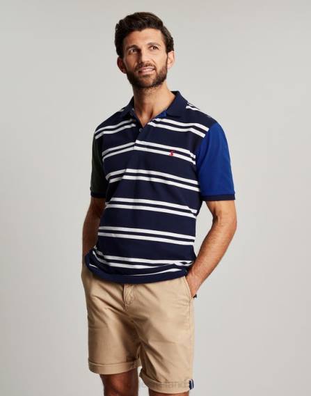 Apparel IE Joules Men Woody Polo Shirt NAVY WHITE STRIPE JVVL186