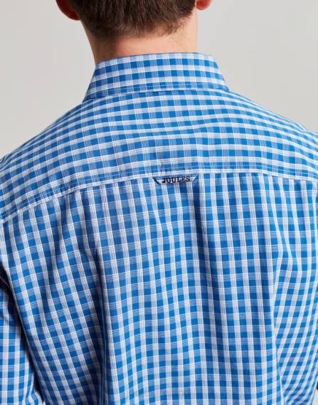 Apparel IE Joules Men Abbott Classic Fit Peached Poplin Shirt BLUE GINGHAM JVVL212
