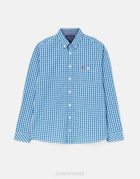Apparel IE Joules Men Abbott Classic Fit Peached Poplin Shirt BLUE GINGHAM JVVL212