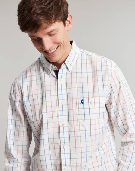 Apparel IE Joules Men Abbott Classic Fit Peached Poplin Shirt MULTI CHECK JVVL244