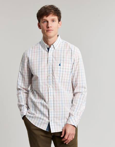 Apparel IE Joules Men Abbott Classic Fit Peached Poplin Shirt MULTI CHECK JVVL244