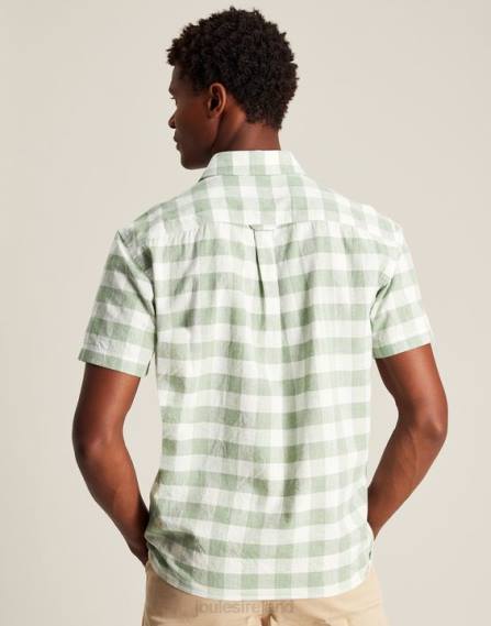 Apparel IE Joules Men Breaker Linen Shirt GREEN GINGHAM JVVL175