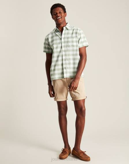 Apparel IE Joules Men Breaker Linen Shirt GREEN GINGHAM JVVL175