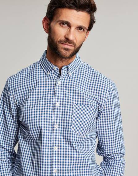 Apparel IE Joules Men Goodridge Classic Fit Poplin Shirt BLUE GINGHAM JVVL215